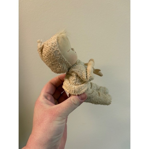 1959 Terry Cloth Doll Sleeping Baby Toy Vintage Collectible Japanese 7" - Picture 3 of 8